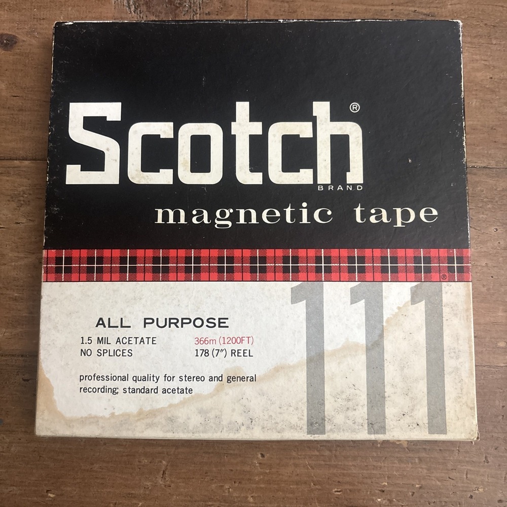 SCOTCH Magnetic Tape 111  All Purpose Stereo/General  -1200ft. - 7" Reel - Used